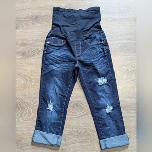 Haute Mama Maternity Pants‎ Distressed Blue Women's Size Small